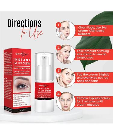 Dermaxgen Rapid Reduction Eye Cream - Peptide Advanced Formula | Anti Aging Serum for Under-eye Bags, Wrinkles, Dark Circles, Fine Lines & Crow's Feet | Instant Results - 20 Ml - Buy Online on GoSupps.com