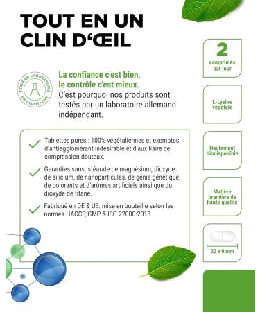 L-Lysine 2000-160 comprim s - 1000 mg par UN comprim - De fermentation v g tale - Sans additifs ind sirables - Fortement dos - Vegan 160 unit (Lot de 1) - Buy Online on GoSupps.com