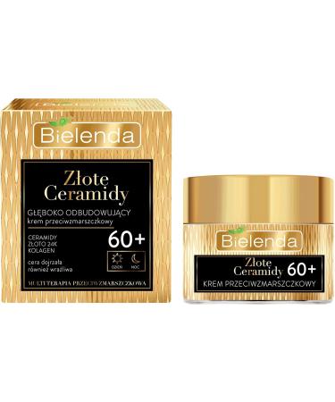 Bielenda Golden Ceramides Deep Restoring Anti-Wrinkle Face Cream 60+ 50ml - Buy Online on GoSupps.com