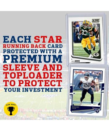 NFL Running Back Football Card Bundle - Set of 12 Mint Star RB Cards with Relic, Serial, Rookie, Sleeve, Toploader, Fantasy Football eBook - Buy Online on GoSupps.com