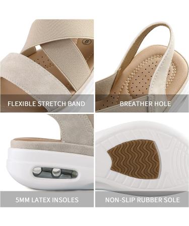 mysoft Women's Comfortable Walking Sandals - Air Cushion Slingback Platform Shoes - Buy Online on GoSupps.com