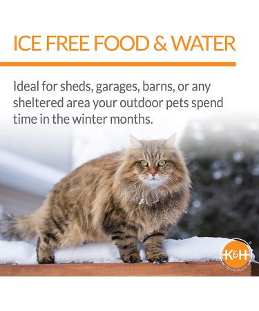 K&H Pet Products Thermo-Kitty Caf Outdoor Heated Cat Bowl - Keep Your Cat's Food and Water from Freezing | Eco-Friendly Packaging - Buy Online on GoSupps.com