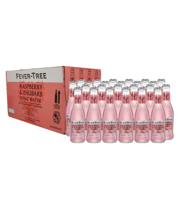 FEVER-TREE - 24 Bottles of 200 ml - Raspberry and Rhubarb Tonic Water (Raspberry-Rhubarb)