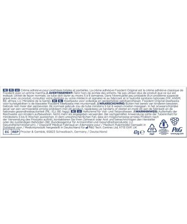 Fixodent Original Adhesive Cream for Dentures - 47g | Secure & Long-Lasting Hold for Confident Smiles - Buy Online on GoSupps.com