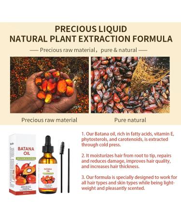 Batana Oil for Hair Growth Cold Pressed Batana Oil Strengthen Hair Moisturizing Scalp and Improve Breakage & Spilt Ends Hair Growth Oil for all Hair Types Leaves Your Hair Smoother Oil - Buy Online on GoSupps.com