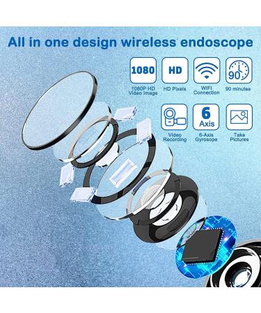 Ear Wax Removal Kit with Camera and Light | 1080P Ear Cleaner for iPhone, iPad, Android Phones - Black - Buy Online on GoSupps.com