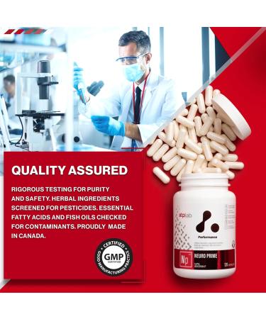 ATP LAB Neuro Prime Brain and Memory Supplements Memory & Focus Supplements Cognitive Supplement & Fatigue Supplement Mental Health 120 Capsules - Buy Online on GoSupps.com