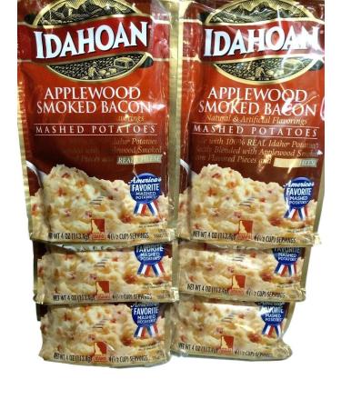 Iahoan Applewood Smoked Bacon Mashed Potatoes 4oz Pouch - Pack of 6 | Delicious Flavor | Easy to Prepare - Buy Online on GoSupps.com