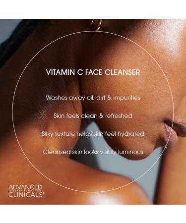 Advanced Clinicals Exfoliating Glycolic Acid & Salicylic Acid Face Wash + Hydrating Vitamin C Facial Cleanser 2pc AM/PM Skin Care Set For Women & Men To Gently Exfoliate & Cleanse Dirt & Oil 2PC 23.5 Fl Oz (2-Piece Set) Vi  - Buy Online on GoSupps.com