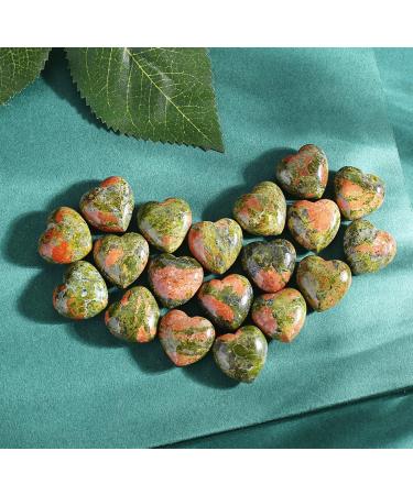 MAIBAOTA Unakite Healing Crystals Gemstones Pocket Gifts Heart-Shaped Nature Spiritual Energy for Women Men Reiki Divination Balancing Yoga Meditation 10PCS - Buy Online on GoSupps.com