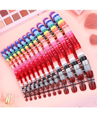 1080 Pieces Square Full Toenails - Colour Artificial Nails for Christmas DIY Nail Decoration - Buy Online on GoSupps.com
