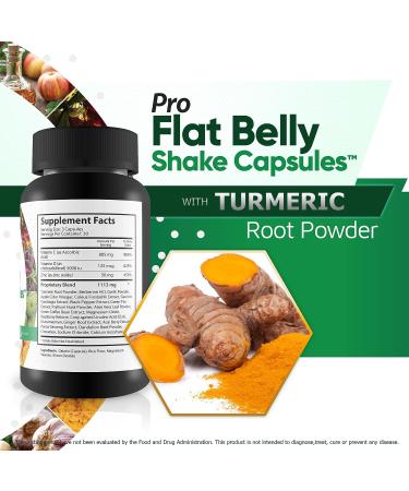 Pro Flat Belly Shake Capsules - Gut Cleanse for Reduced Bloating - Digestive Support & Body Cleanse for Overall Health - Eliminate Toxins & Waste with Cleanse Supplements - Buy Online on GoSupps.com