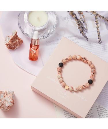 Crystal Bracelet Gift Set - Essential Oil Diffuser with Lava Stone & Red Jaspis - Perfect Gifts for Women & Teens - 17.5cm Inner Peace - Buy Online on GoSupps.com