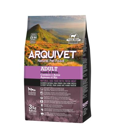 ARQUIVET Adult - Dry Dog Food for Adult Dogs - Lamb and Rice - 3 kg - Dry Dog Food - High Digestability, Gastro-Ointers