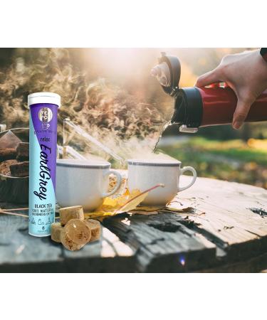 Tea-Pop Fast Brewing Crystlaiised Gourmet Tea | Made from 100% Natural Tea Leaves Plants Fruits & Herbas | Dissolves in Water (Earl Grey) - Buy Online on GoSupps.com