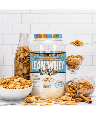 Musclesport Lean Whey Revolution Protein Powder - Whey Protein Isolate - Low Calorie, Low Carb, Low Fat, Incredible Flavors - 25g Protein per Scoop - 2lb Cinna Crunch - Buy Online on GoSupps.com