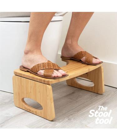 Modern Foldable Bamboo Toilet Stool for Adults & Kids | Non-Slip Squatting Stool | Eco-Friendly & Recyclable Packaging - Buy Online on GoSupps.com
