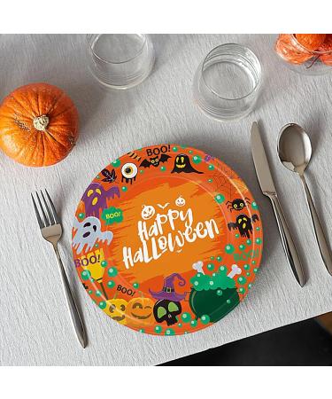 Shakven Orange Pumpkin Plates - Dinner Plates Paper Plates Pumpkin Shaped Elegant Pumpkin Plates Sturdy & Safe for Halloween Celebrations Wedding Decorations 9 Inches - Buy Online on GoSupps.com