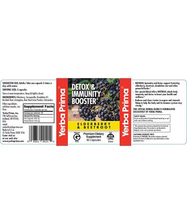 Yerba Prima Detox & Immunity Booster - 90 Capsules for Optimal Health - Buy Online on GoSupps.com