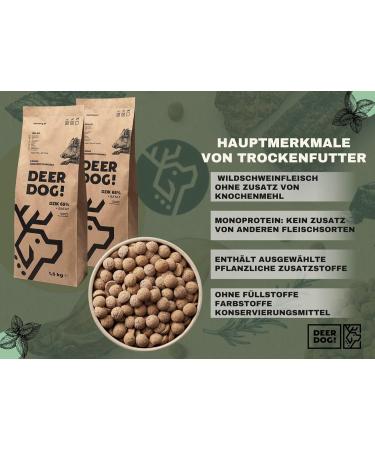 DEER DOG! (1 x 5 kg) | Dog food with venison and sweet potato for large dogs | Super Premium dry food for dogs | 1 pack - Buy Online on GoSupps.com