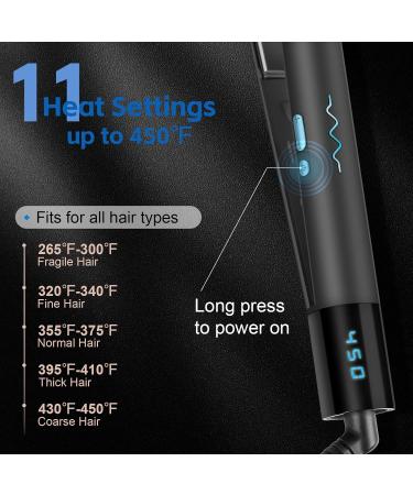 TECHMERI 2-in-1 Hair Straightener & Curler - Ionic Ceramic Flat Iron 1 Inch 450 F Dual Voltage - Perfect for International Shipping - Buy Online on GoSupps.com