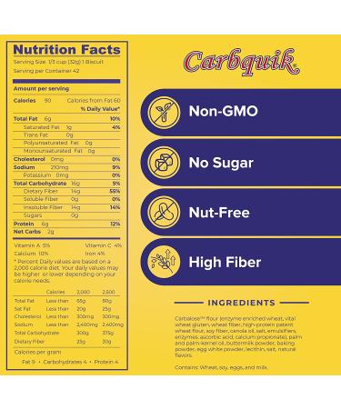 Carbquik 3 lb Biscuit & Baking Mix for Keto Biscuits, Pancakes, Pizza Crust & Bread - No Sugar, Low Carb, Nut Free - Keto Friendly Substitute - Wheat 3 Pound Pack - Buy Online on GoSupps.com