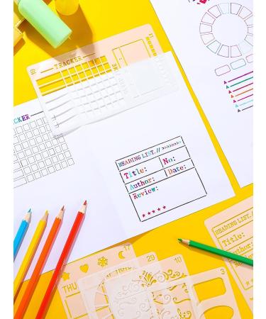 30 pcs Ultimate Productivity Journal Stencils Set - DIY Drawing Templates for Planner, Notebook, Scrapbook & Christmas Cards - Stylish Style - 4 x 7 Inch - Buy Online on GoSupps.com