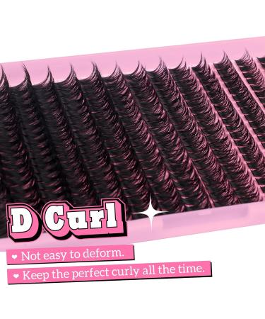 280Pcs DIY Wispy Individual Eyelash Extensions - 8-16MM Fluffy D Curl Lash Clusters by ALICE F22 - Perfect for Home Use - Buy Online on GoSupps.com