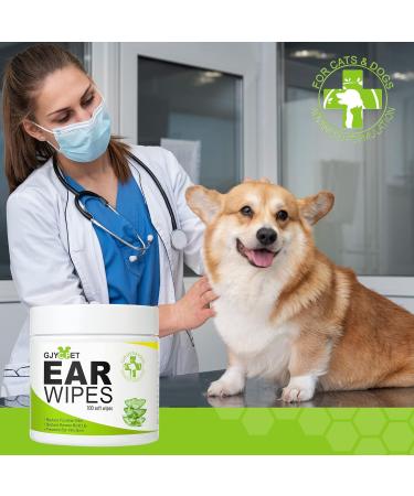 Premium Ear Care Pads for Dogs & Cats | 100 Ear Cleaning Towels for Puppies | Remove Earpiece Pollution - Buy Online on GoSupps.com
