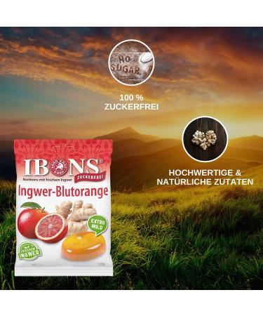 Buy IBONS Sugar-Free Lozenges 75g - Ginger Blood Orange Flavor | International Shipping Available - Buy Online on GoSupps.com