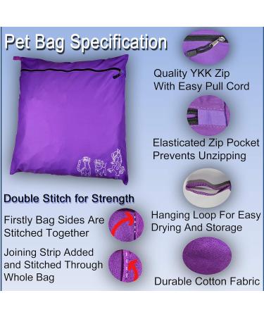 Pet Laundry Bag | Stops Pet Hair Clogs | Jumbo Size Wash Bag with YKK Zip | Ideal for Dogs, Cats, Horses | Purple - Buy Online on GoSupps.com