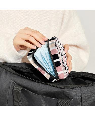 Anna Cowper Geometry Pink Women's Bandage Storage Bag - Portable Menstrual Cup Holder & Nursing Pad Pockets | Ideal for Teens & Women - Buy Online on GoSupps.com