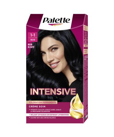 Saint Algue Saint Algue Schwarzkopf Palette Permanent Hair Color Conditioning Cream 100% Gray Coverage 8-Week Hold Blue-Black 909 1 Unit