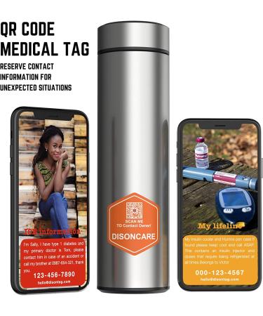 DISONCARE 60H 2 Insulin Pen Cooler Travel Case with Medical Tag - Diabetic Medication Cooling Case in Silver - Buy Online on GoSupps.com