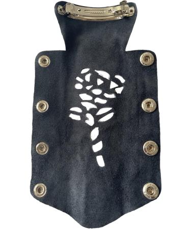 Pony Tail 100% Real Black Leather Hair cacher/Clip - Buy Online on GoSupps.com