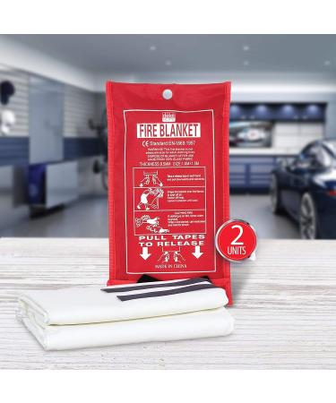 Deke Home Pack Fire Blanket Fiberglass - Emergency Flame Retardant Safety Cover for Kitchen, Fireplace, Car, Office, Warehouse - Survival Suppression Blanket - Buy Online on GoSupps.com