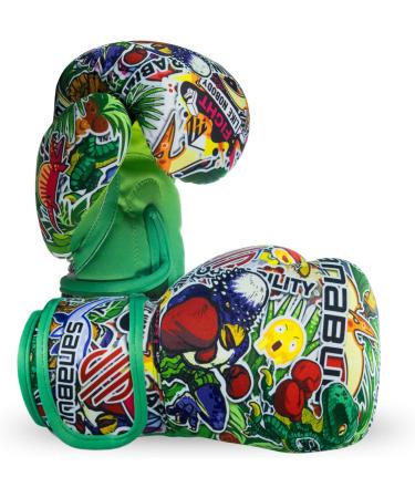 Sanabul Sticker Bomb Kids Boxing Gloves Children & Youth Boxing MMA and Kickboxing Gloves - Dino Jungle - 6 OZ
