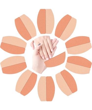 Lermende Mini Nail Files and Buffers 100/180 Grit - 20 PCS Half Moon Nail Buffer Block for Acrylic Nails (Orange) - Buy Online on GoSupps.com