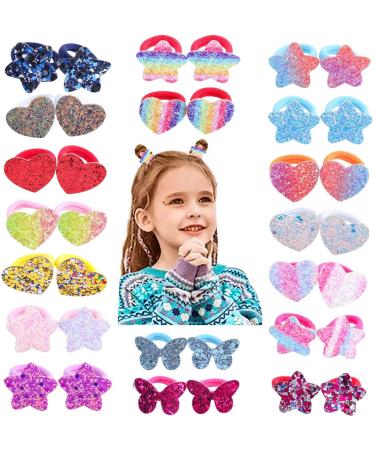 Hair Ties For Girls 36 Pcs Girls Colorful Elastic Rubber Band Soft Cute Ponytail Holders Hair Accessories for Baby Girls Infants Toddlers Kids Children
