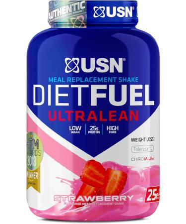 USN Diet Fuel Ultralean Pre-mixed Meal Replacement Shake 8x310ml - Strawberry Flavor - Buy Online on GoSupps.com