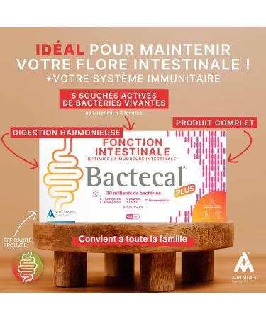 Bactecal Plus - Balanced intestinal function & Optimizes the intestinal lining - Natural food supplement - 96 capsules - Buy Online on GoSupps.com