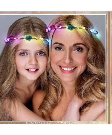 Janinka LED Flower Crown Headband - 30 Pieces, Light Up, Luminous, Glowing Fairy Crown for Women & Girls - Perfect for Valentine's Day, Wedding Party - Buy Online on GoSupps.com