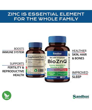 BioZnQ Zinc Quercetin 60 Capsules | Vegan-Friendly Immune Support - Buy Online on GoSupps.com