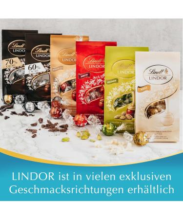 Lindt Lindor Caramel & Salt Chocolate Balls - 137g Bag | Whole Milk Chocolate with Melting Filling | Perfect Praline Gift - Buy Online on GoSupps.com