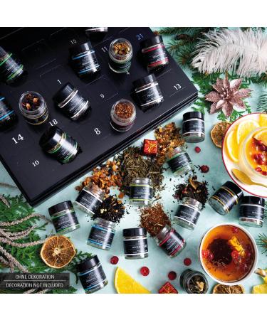 Hallingers Pink Elche Tea Advent Calendar | Handmade Vegan Gluten-Free | Perfect Mother's & Father's Day Gift | 24 Tea Set in Screw Glasses - Buy Online on GoSupps.com