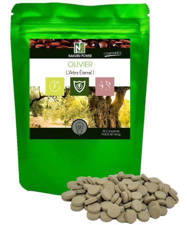 NAKURU | Olivier | Gamme Power | Fabriqu en France | "L'Arbre ternel !" | (90 Comprim s de 450mg / Poids Net: 40 5g) 40.5 g (Lot de 1)