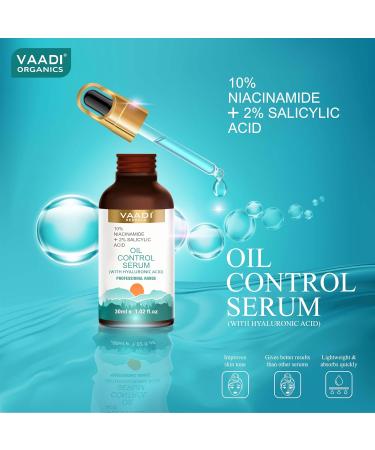 Oil Control Serum With 10% Niacinamide & 2% Salicylic Acid - 30ml - Buy Online on GoSupps.com