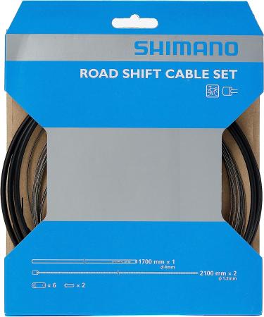 Shimano Black Steel Road Gear Cable Set - Premium Quality for Smooth Riding - Buy Online on GoSupps.com