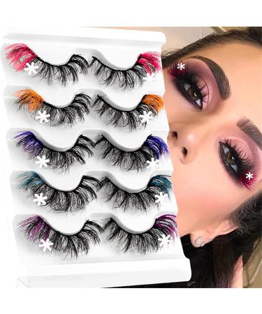 Eyelashes 25 Mm Bulk Snowflake False Eyelashes 8D Curly Natural Thick Color High Imitation Mink Eyelashes Lashes Short A One Size - Buy Online on GoSupps.com