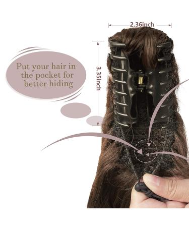 Sofeiyan 13 Inch Dark Brown Curly Ponytail Extension - Clip in Claw Hairpiece for Women | Synthetic & Natural Looking | Pack of 1 - Buy Online on GoSupps.com